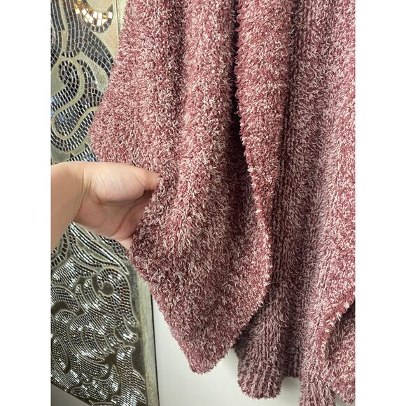 BAREFOOT DREAMS CARDIGAN S / M COZYCHIC COCOON SWEATER ROSEWOOD VINTAGE ROSE RED - Picture 7 of 10